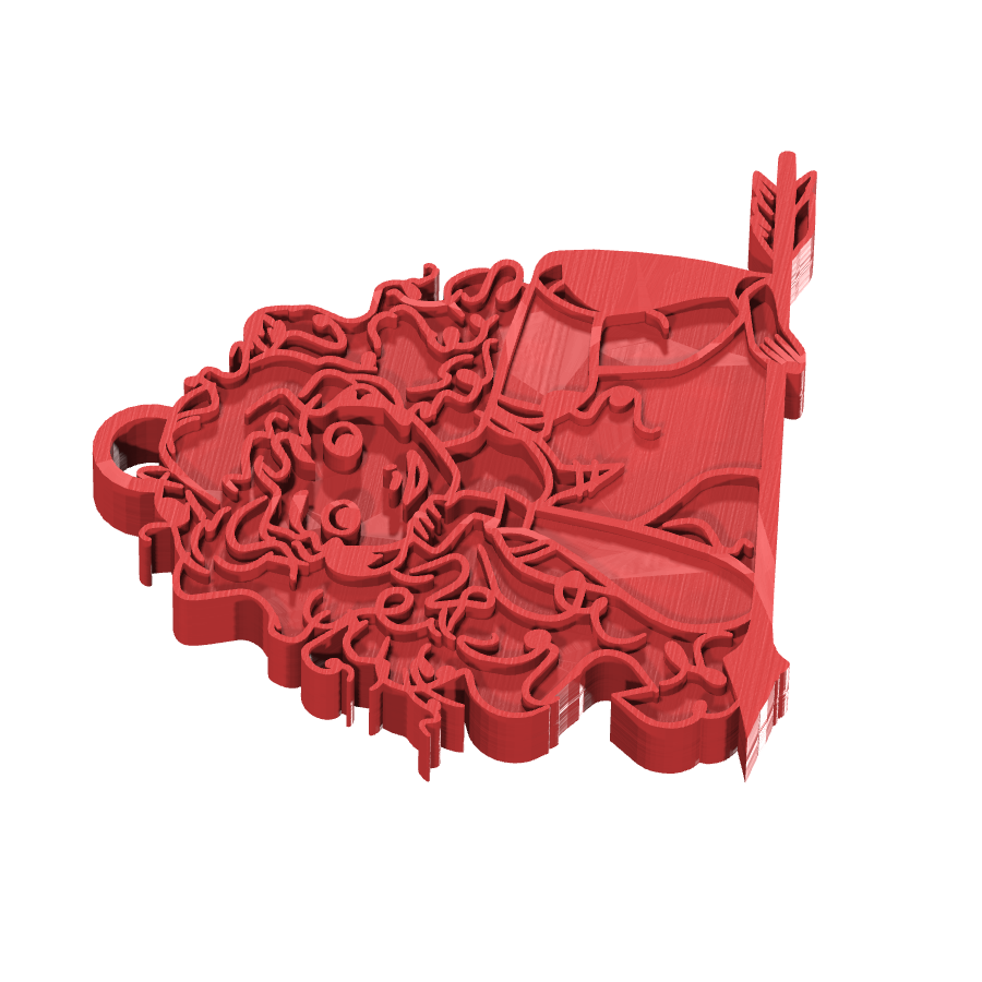 bild nr 7 på produkten: Nyckelring med motiv av Merida inspirerad från den älskade Disneyfilmen Brave, perfekt för fans av den tuffa och oberoende skotska prinsessan, som är tillverkad i en slagtålig plast och har en rimlig storlek som passar i fickan