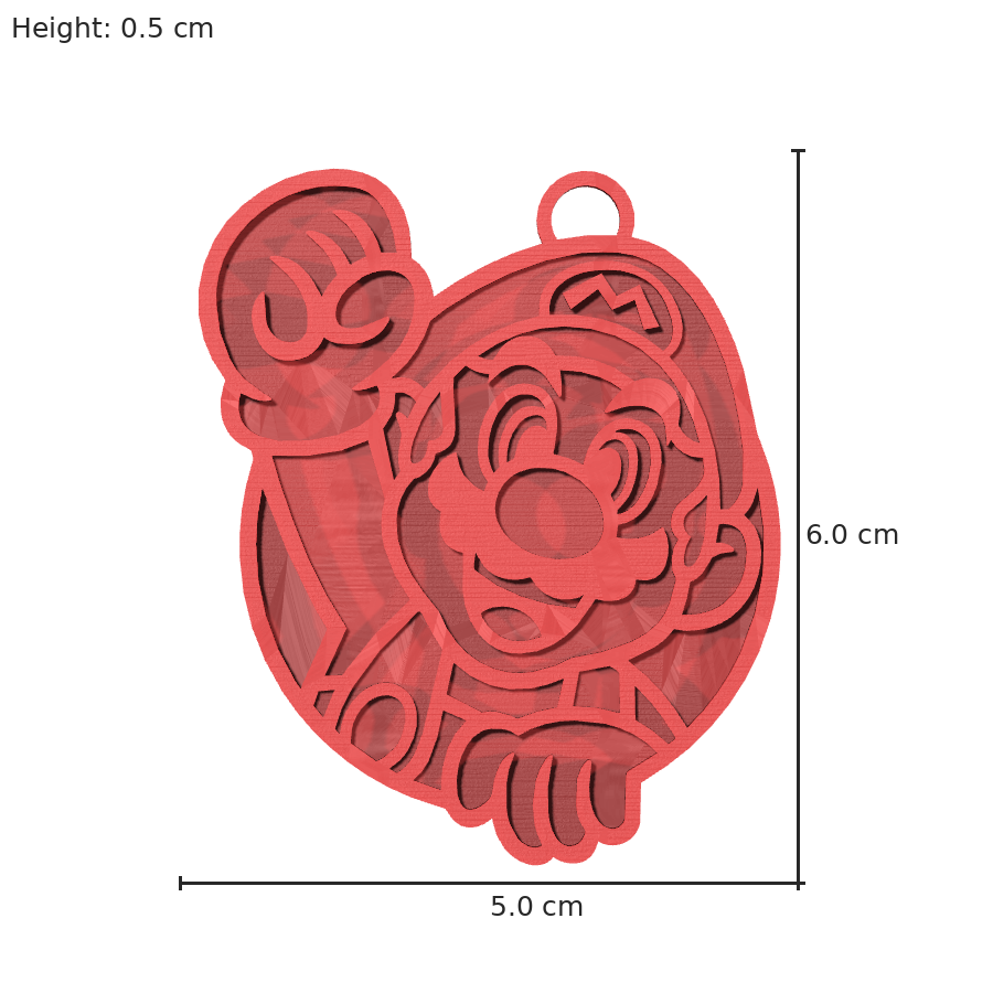 bild nr 8 på produkten: Nyckelring inspirerad från Mario, en ikonisk figur från det klassiska Nintendo-spelet Super Mario Bros., tillverkad i slagtålig plast för att hålla längre och passa perfekt i fickan, perfekt för fans av klassiska spel och nostalgiska kollektioner