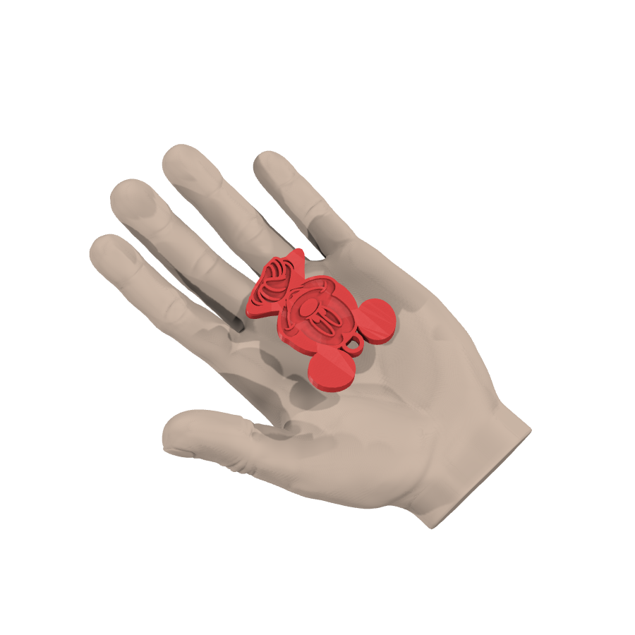 bild nr 4 på produkten: En charmig nyckelring i form av Mickey Mouse, inspirerad från den ikoniska Disney-karaktären som har glatt barn och vuxna sedan 1920-talet, perfekt för alla som älskar klassiska tecknade serier och Disney-klassiker