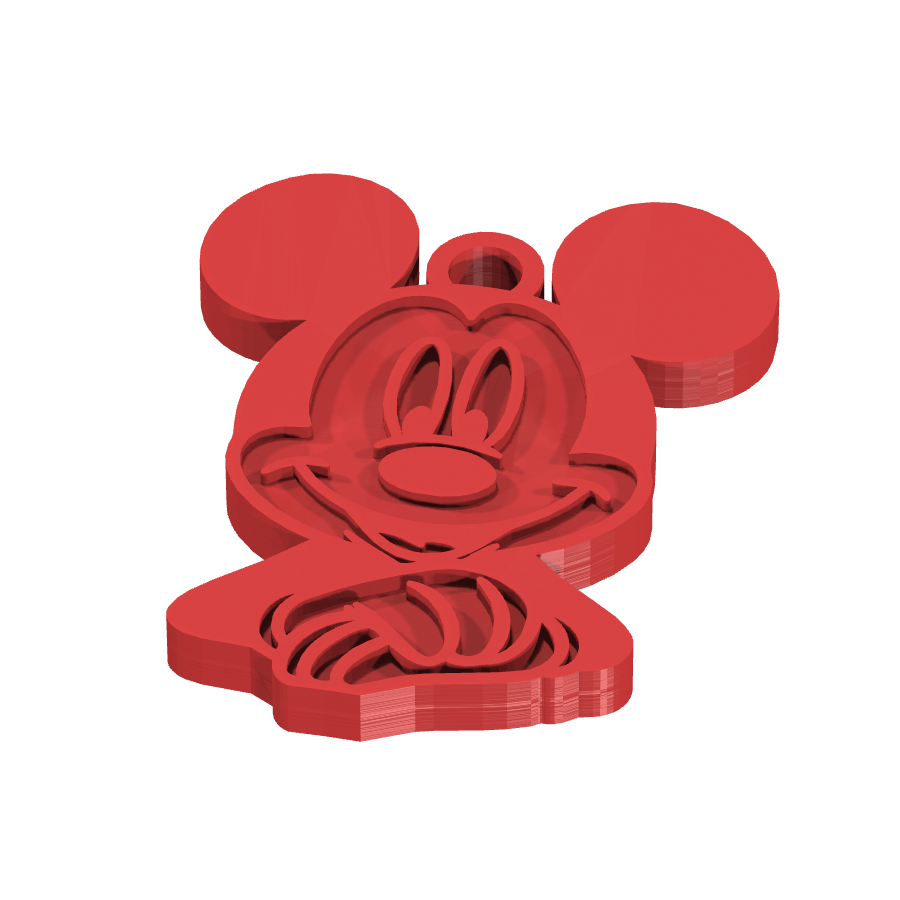 bild nr 1 på produkten: En charmig nyckelring i form av Mickey Mouse, inspirerad från den ikoniska Disney-karaktären som har glatt barn och vuxna sedan 1920-talet, perfekt för alla som älskar klassiska tecknade serier och Disney-klassiker