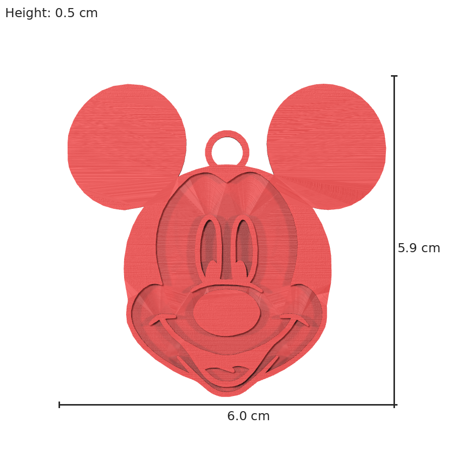 bild nr 8 på produkten: En charmig nyckelring med Mickey Mouse som motiv, inspirerad från den klassiska Disney-figuren, perfekt för fans av den ikoniska musen som förknippar barn och vuxna med nostalgia och magi, användbar som en personlig pryl för att ge din nyckelknippa en