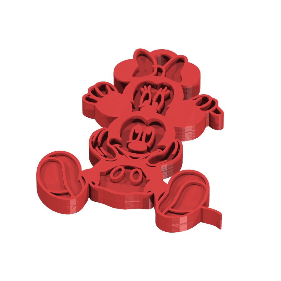 bild nr 1 på produkten: En charmig nyckelring inspirerad från Disney-världen, föreställande den ikoniska duon Mickey och Minnie Mouse, perfekt för fans av den klassiska tecknade serien och alla som älskar att samla på Disney-relaterade objekt och accessoarer