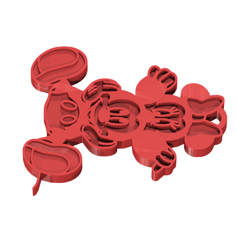 bild nr 3 på produkten: En charmig nyckelring inspirerad från Disney-världen, föreställande den ikoniska duon Mickey och Minnie Mouse, perfekt för fans av den klassiska tecknade serien och alla som älskar att samla på Disney-relaterade objekt och accessoarer