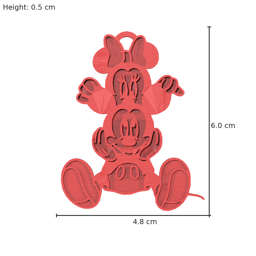 bild nr 8 på produkten: En charmig nyckelring inspirerad från Disney-världen, föreställande den ikoniska duon Mickey och Minnie Mouse, perfekt för fans av den klassiska tecknade serien och alla som älskar att samla på Disney-relaterade objekt och accessoarer