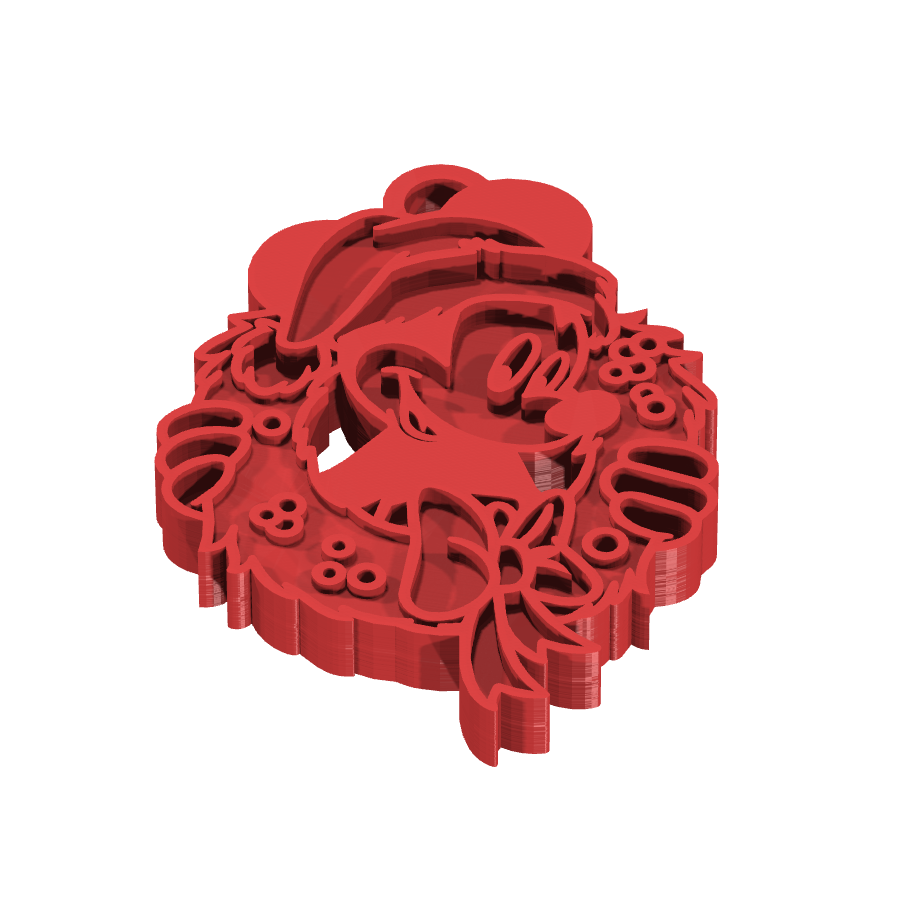 bild nr 1 på produkten: Nyckelring med Mickey Mouse-julansikte, inspirerad från Disneys ikoniska serie och film, perfekt för fans av den klassiska tecknade serien och sommaräventyren, gjord för att ge en personlig touch till dina nycklar eller som en charmig dekoration