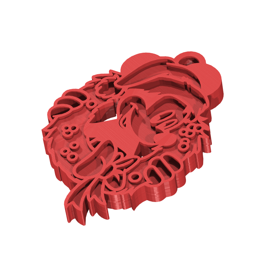 bild nr 2 på produkten: Nyckelring med Mickey Mouse-julansikte, inspirerad från Disneys ikoniska serie och film, perfekt för fans av den klassiska tecknade serien och sommaräventyren, gjord för att ge en personlig touch till dina nycklar eller som en charmig dekoration