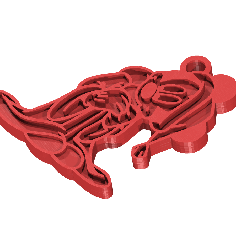 bild nr 2 på produkten: En charmig nyckelring i form av Mickey Mouse, inspirerad från den klassiska Disney-figuren, perfekt för alla som älskar Disney och julen, med en fin detaljering som för tankarna till barndomens magi och känslan av snö och julklappar