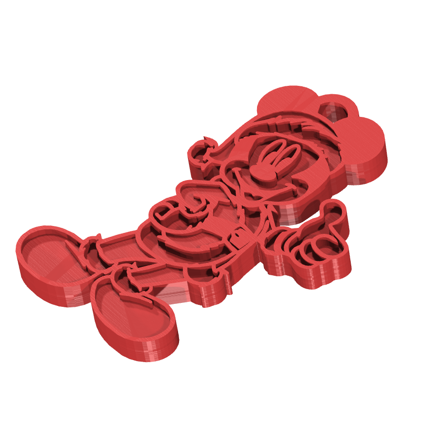 bild nr 2 på produkten: Nyckelring med Mickey Mouse i julig anda, inspirerad från Disneys klassiska tecknade filmer, perfekt för alla som älskar julen och den ikoniska musen, att använda som en personlig och charmig nyckelring eller som en rolig julklapp till vänner och familj