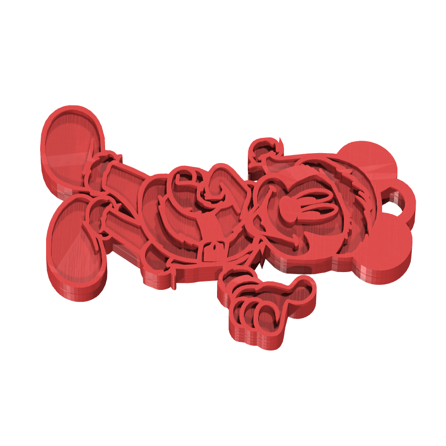 bild nr 3 på produkten: Nyckelring med Mickey Mouse i julig anda, inspirerad från Disneys klassiska tecknade filmer, perfekt för alla som älskar julen och den ikoniska musen, att använda som en personlig och charmig nyckelring eller som en rolig julklapp till vänner och familj