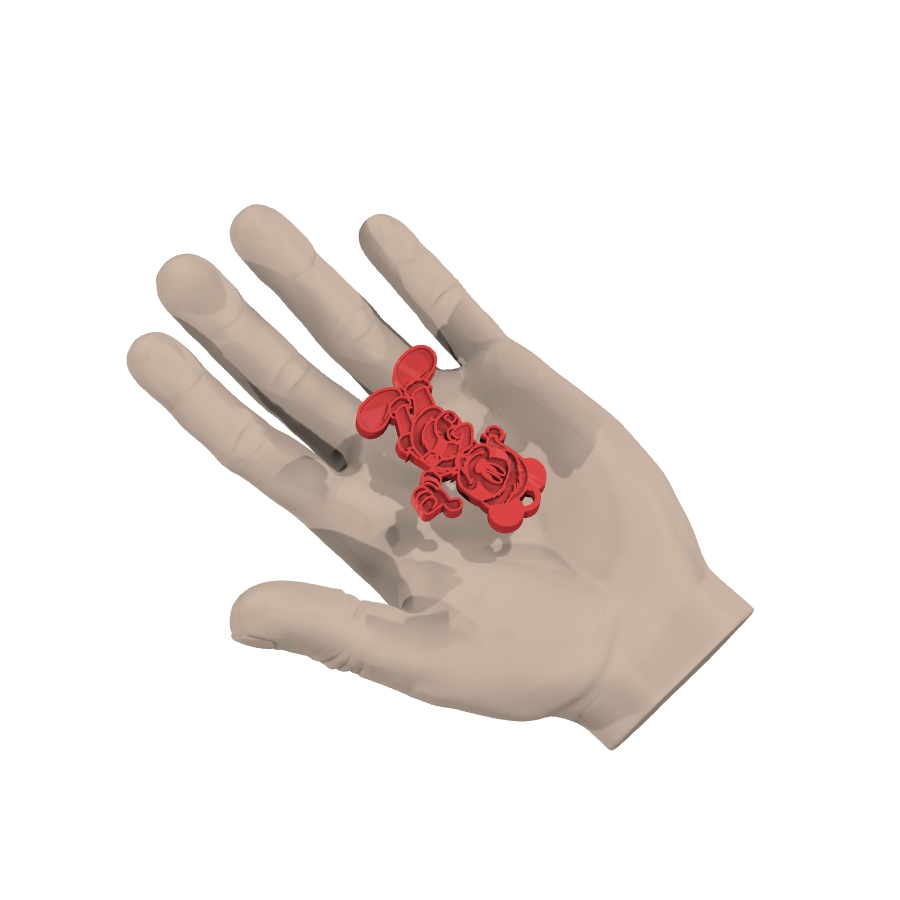 bild nr 4 på produkten: Nyckelring med Mickey Mouse i julig anda, inspirerad från Disneys klassiska tecknade filmer, perfekt för alla som älskar julen och den ikoniska musen, att använda som en personlig och charmig nyckelring eller som en rolig julklapp till vänner och familj