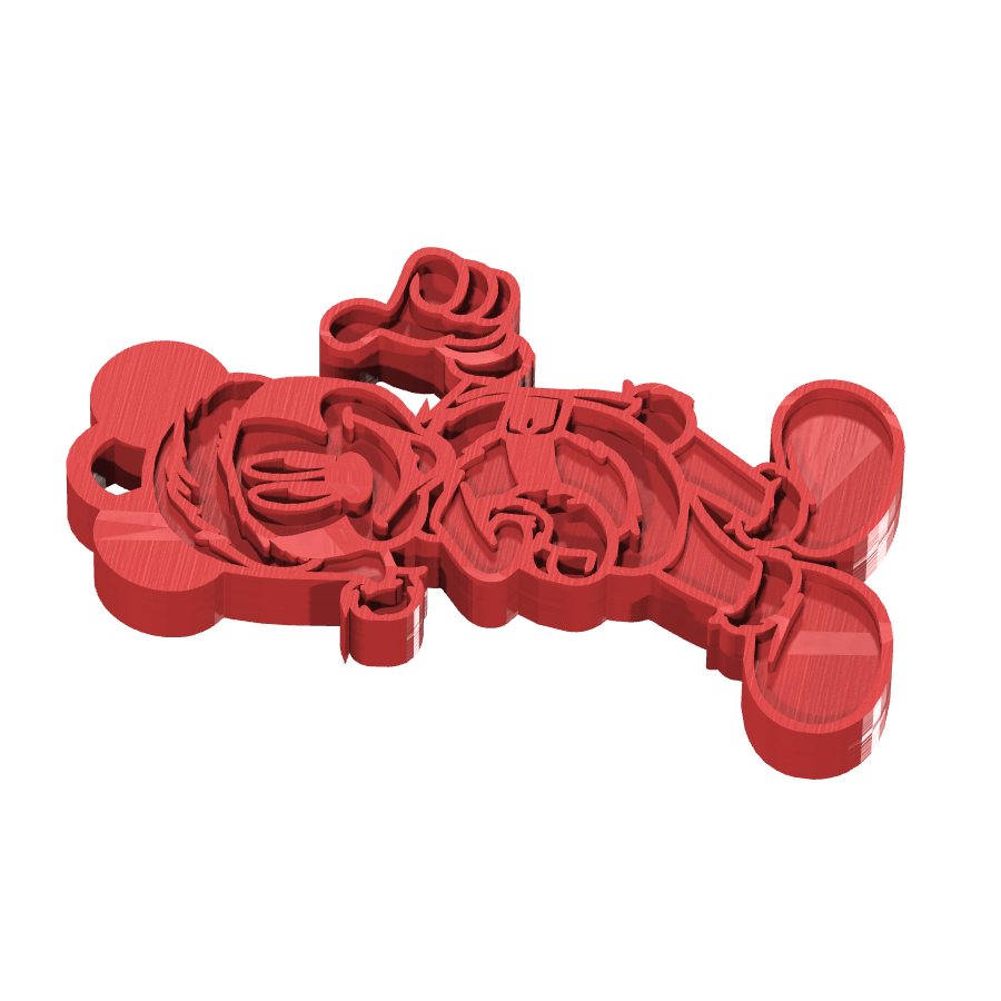 bild nr 7 på produkten: Nyckelring med Mickey Mouse i julig anda, inspirerad från Disneys klassiska tecknade filmer, perfekt för alla som älskar julen och den ikoniska musen, att använda som en personlig och charmig nyckelring eller som en rolig julklapp till vänner och familj