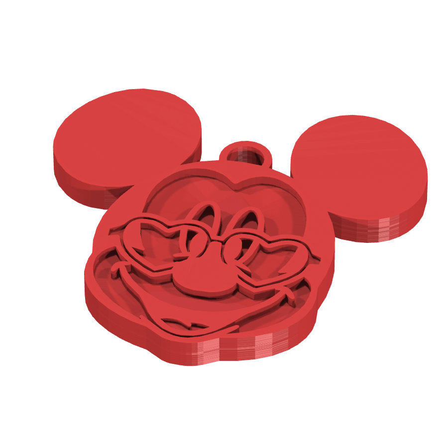 bild nr 1 på produkten: Nyckelring med Mickey Mouse-motiv, inspirerad från Disneys klassiska tecknatserier, perfekt för fans av den ikoniska musen som vill ha en personlig och charmig nyckelring som symboliserar barnslig fascination och glädje