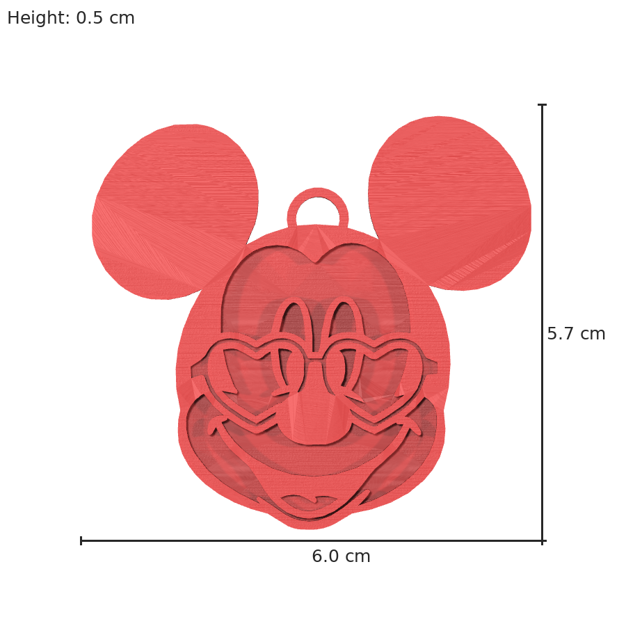 bild nr 8 på produkten: Nyckelring med Mickey Mouse-motiv, inspirerad från Disneys klassiska tecknatserier, perfekt för fans av den ikoniska musen som vill ha en personlig och charmig nyckelring som symboliserar barnslig fascination och glädje