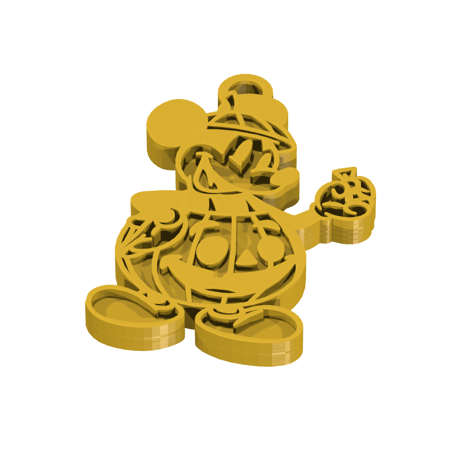 bild nr 1 på produkten: Mickey Mouse Nyckelring i Härlig Halloween-stil, inspirerad från Disneys klassiska tecknade serie om den ikoniska musen i en spöklikt skräckinjagande atmosfär, perfekt för fans av Mickey och Halloween-älskare över hela världen