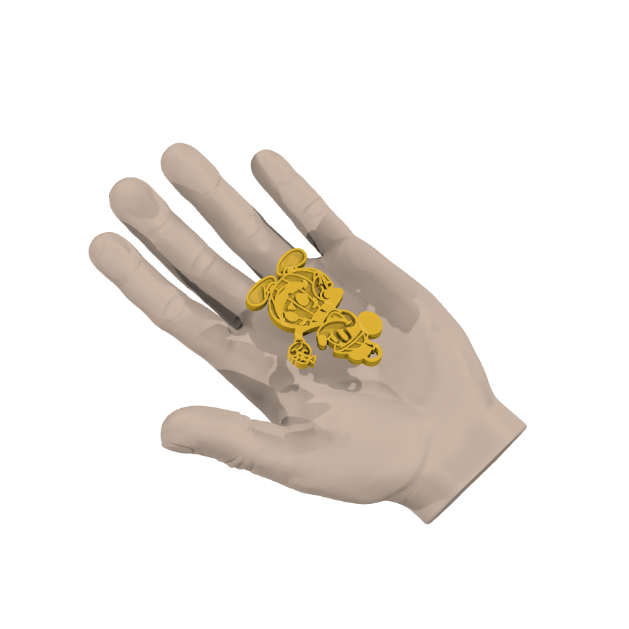 bild nr 4 på produkten: Mickey Mouse Nyckelring i Härlig Halloween-stil, inspirerad från Disneys klassiska tecknade serie om den ikoniska musen i en spöklikt skräckinjagande atmosfär, perfekt för fans av Mickey och Halloween-älskare över hela världen