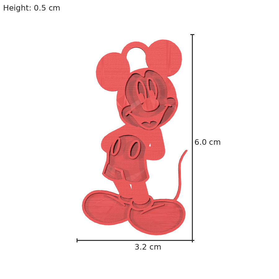 bild nr 8 på produkten: Unik nyckelring med Mickey Mouse-motiv, inspirerad från den klassiska Disney-karaktären, perfekt för fans av det ikoniska mus-temat, som kan användas för att lägga till en personlig touch på dina nycklar eller som en charmig dekoration