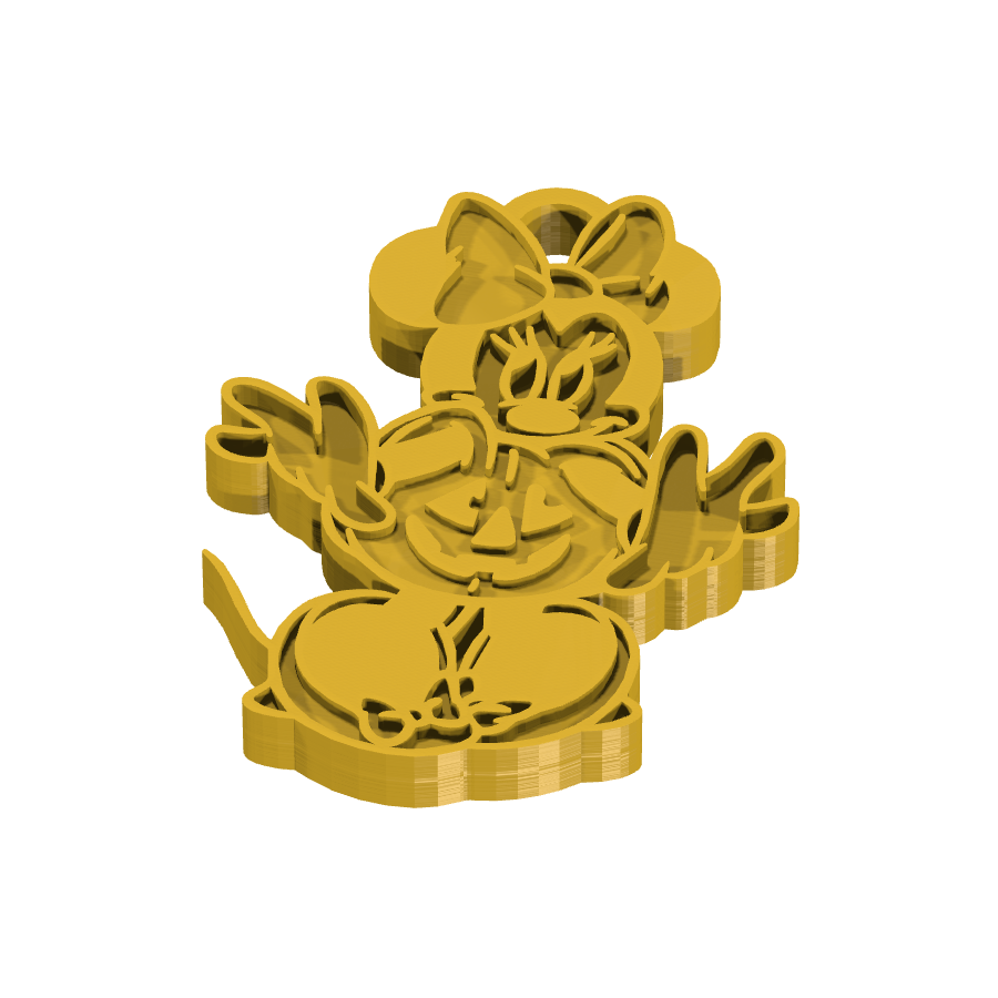 bild nr 1 på produkten: Nyckelring med Minnie Mouse i Halloween-utklädnad, inspirerad från den klassiska Disney-figuren, perfekt för fans av den ikoniska musen och högtiden alla helgons dag, när Halloween-febern är som störst och man vill visa upp sin kärlek till de klassiska