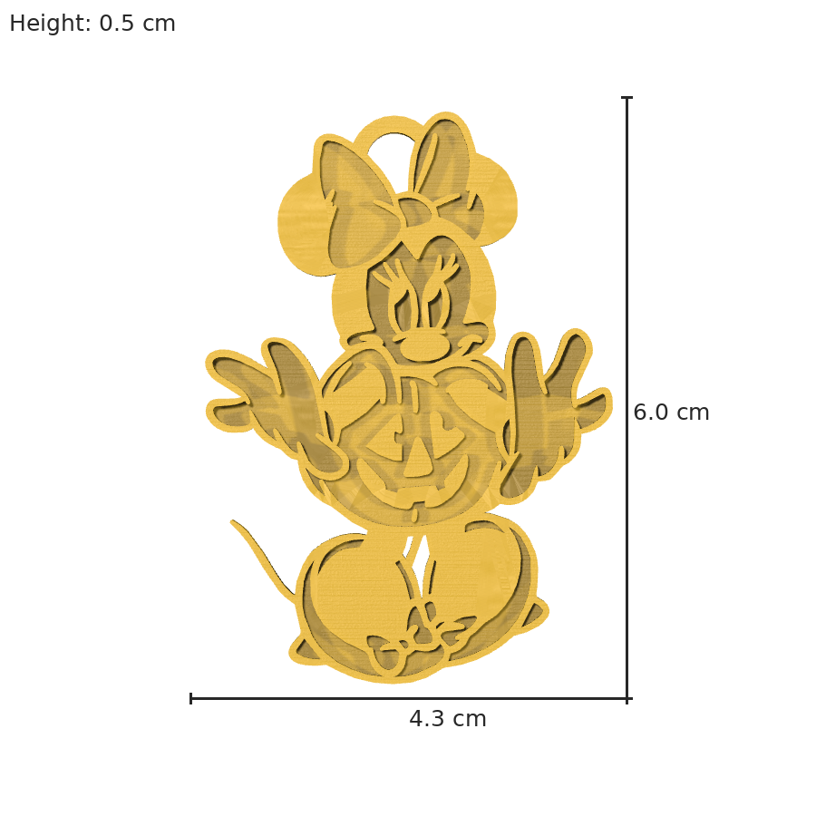 bild nr 8 på produkten: Nyckelring med Minnie Mouse i Halloween-utklädnad, inspirerad från den klassiska Disney-figuren, perfekt för fans av den ikoniska musen och högtiden alla helgons dag, när Halloween-febern är som störst och man vill visa upp sin kärlek till de klassiska
