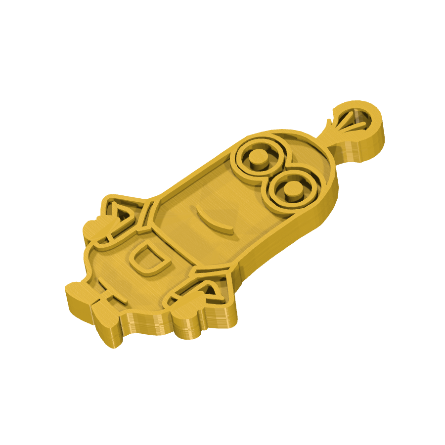 bild nr 2 på produkten: Nyckelring med Minions figur, inspirerad från den kända filmserien, perfekt för fans av de gulle och busiga gula varelserna, att använda som en personlig pryl eller som en rolig gåva till vänner och familj