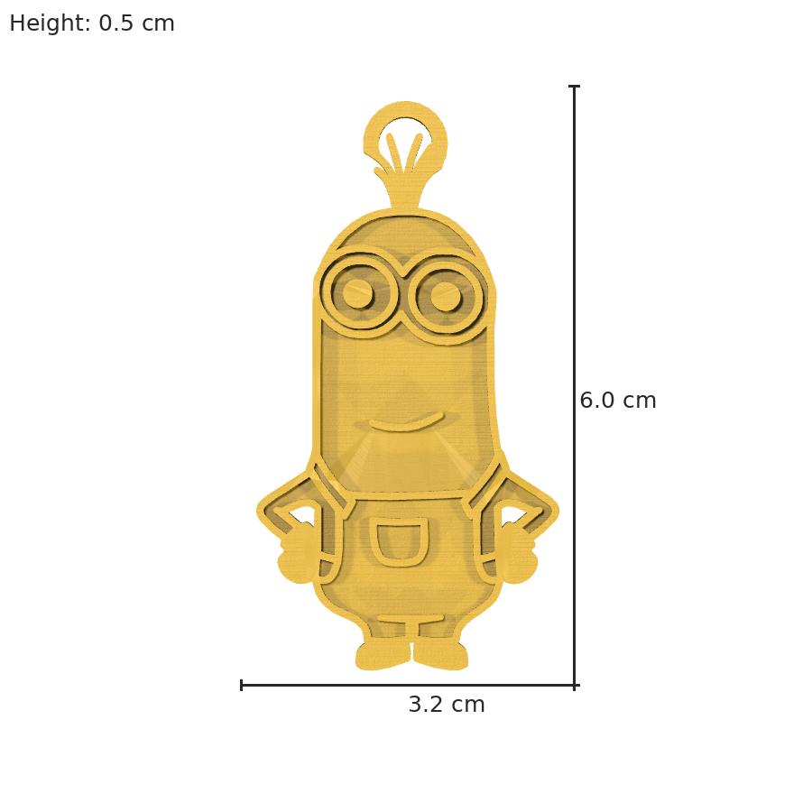 bild nr 8 på produkten: Nyckelring med Minions figur, inspirerad från den kända filmserien, perfekt för fans av de gulle och busiga gula varelserna, att använda som en personlig pryl eller som en rolig gåva till vänner och familj