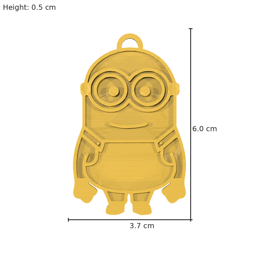 bild nr 8 på produkten: Nyckelring med Minions Bob-motiv, inspirerad från den populära animerade filmserien om de guldgula, löjliga och älskade Minions, perfekt för fans av alla åldrar som vill visa upp sin kärlek till de små gula kompisarna