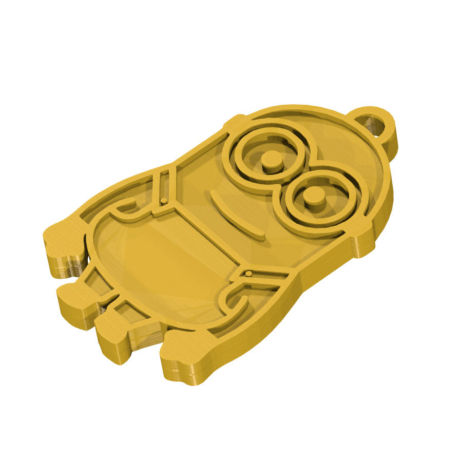 bild nr 2 på produkten: Nyckelring med Minions Bob-motiv, inspirerad från den populära animerade filmserien om de guldgula, löjliga och älskade Minions, perfekt för fans av alla åldrar som vill visa upp sin kärlek till de små gula kompisarna