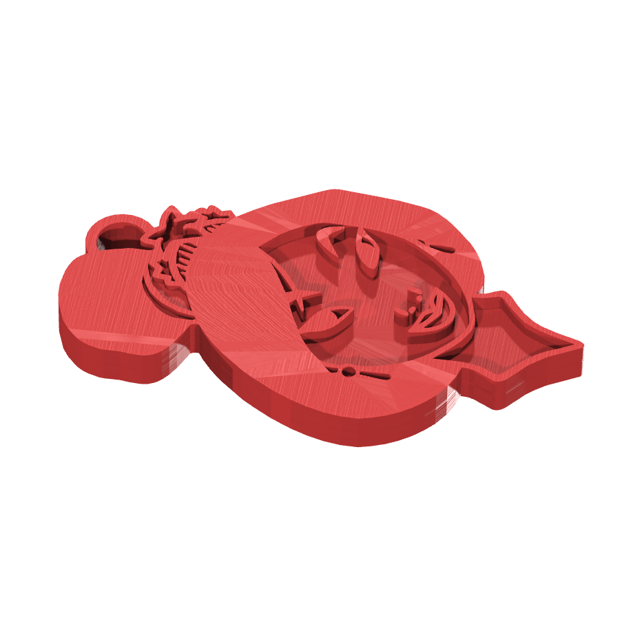 bild nr 7 på produkten: Nyckelring med Mulan-motiv, inspirerad från den kinesiska legenden och Disney-filmen, perfekt för fans av den modiga och lojala krigarprinsessan, tillverkad med 3D-printteknik för en unik och detaljerad design