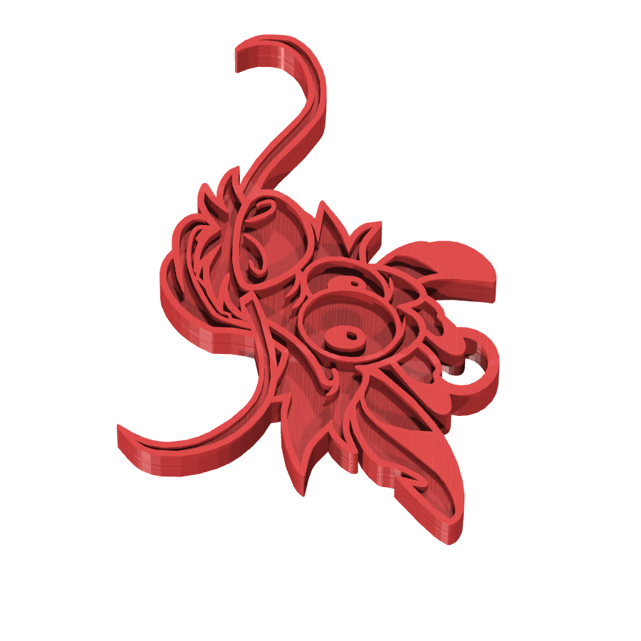 bild nr 3 på produkten: Nyckelring med Mushu, den älskade draken från Disney-filmen Mulan, perfekt för fans av den klassiska animerade filmen som vill ha en personlig och unik accessoar för att visa sin kärlek till figuren och dess historia