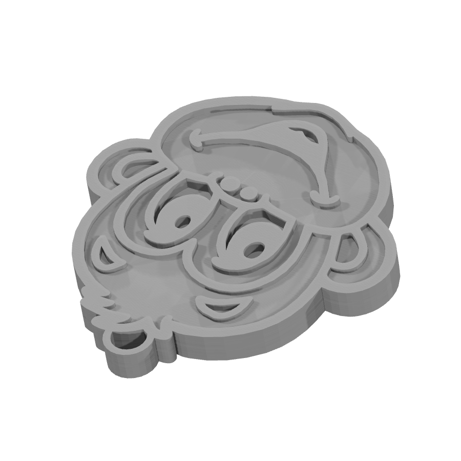 bild nr 6 på produkten: En charmig 3D-printad nyckelring i form av en apa, inspirerad från den populära kulturen och dess ikoniska motiv, perfekt för alla som älskar djur eller vill ha en rolig och unik accessoar för att pryda sina nycklar