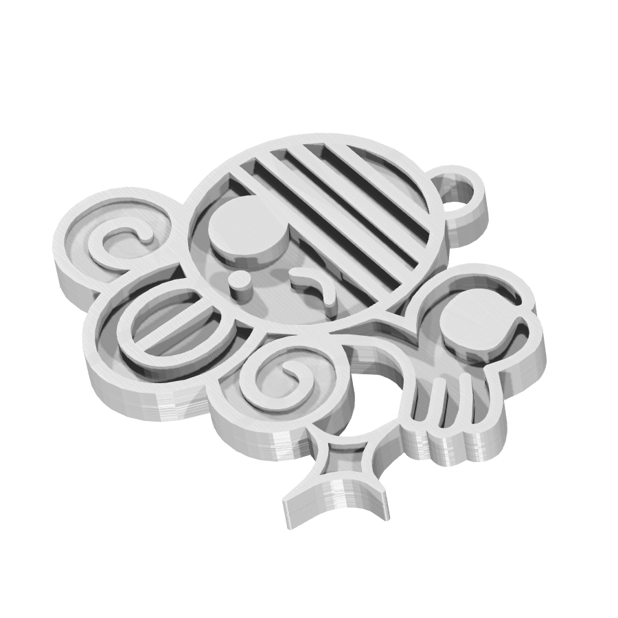 bild nr 2 på produkten: Nyckelring med Nami Skull, en cool och tuff accessoar inspirerad från den berömda anime- och mangaserien One Piece, som ger en touch av piratromantik och äventyrsanda till din vardag