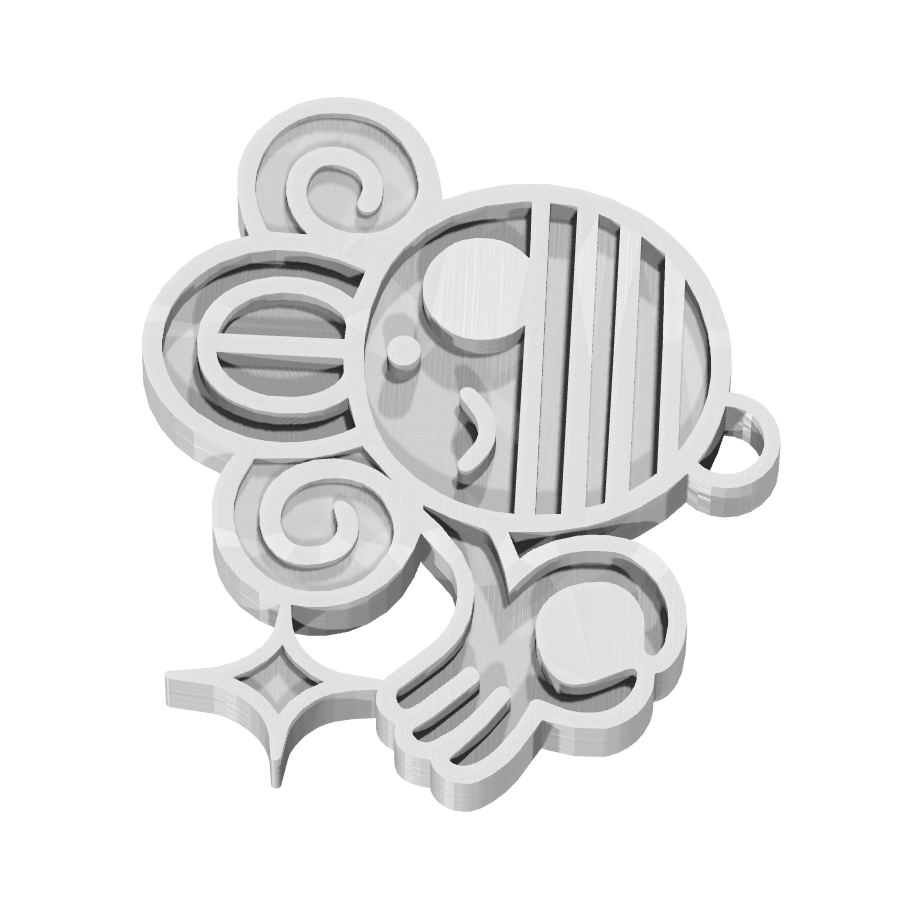 bild nr 3 på produkten: Nyckelring med Nami Skull, en cool och tuff accessoar inspirerad från den berömda anime- och mangaserien One Piece, som ger en touch av piratromantik och äventyrsanda till din vardag