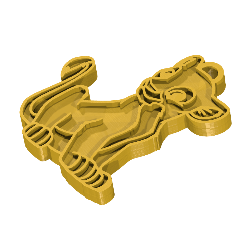 bild nr 2 på produkten: Nyckelring i 3D-printad form med motiv av Nala, den modiga och lojala lejonhön från Disneys klassiska film Lejonkungen, perfekt för fans av den ikoniska filmen som vill visa sin kärlek till karaktären och ha en unik accessoar