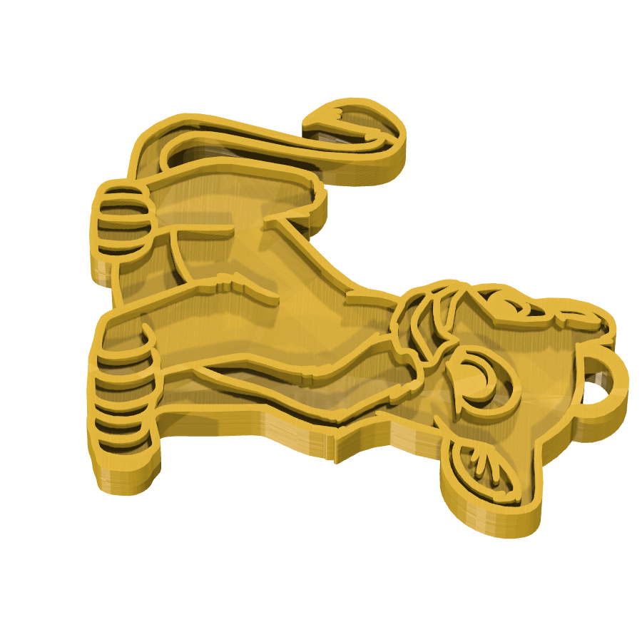 bild nr 3 på produkten: Nyckelring i 3D-printad form med motiv av Nala, den modiga och lojala lejonhön från Disneys klassiska film Lejonkungen, perfekt för fans av den ikoniska filmen som vill visa sin kärlek till karaktären och ha en unik accessoar