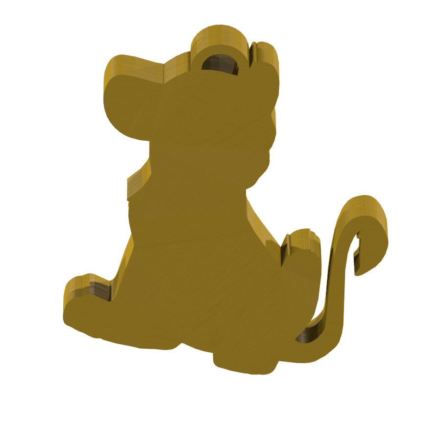 bild nr 5 på produkten: Nyckelring i 3D-printad form med motiv av Nala, den modiga och lojala lejonhön från Disneys klassiska film Lejonkungen, perfekt för fans av den ikoniska filmen som vill visa sin kärlek till karaktären och ha en unik accessoar