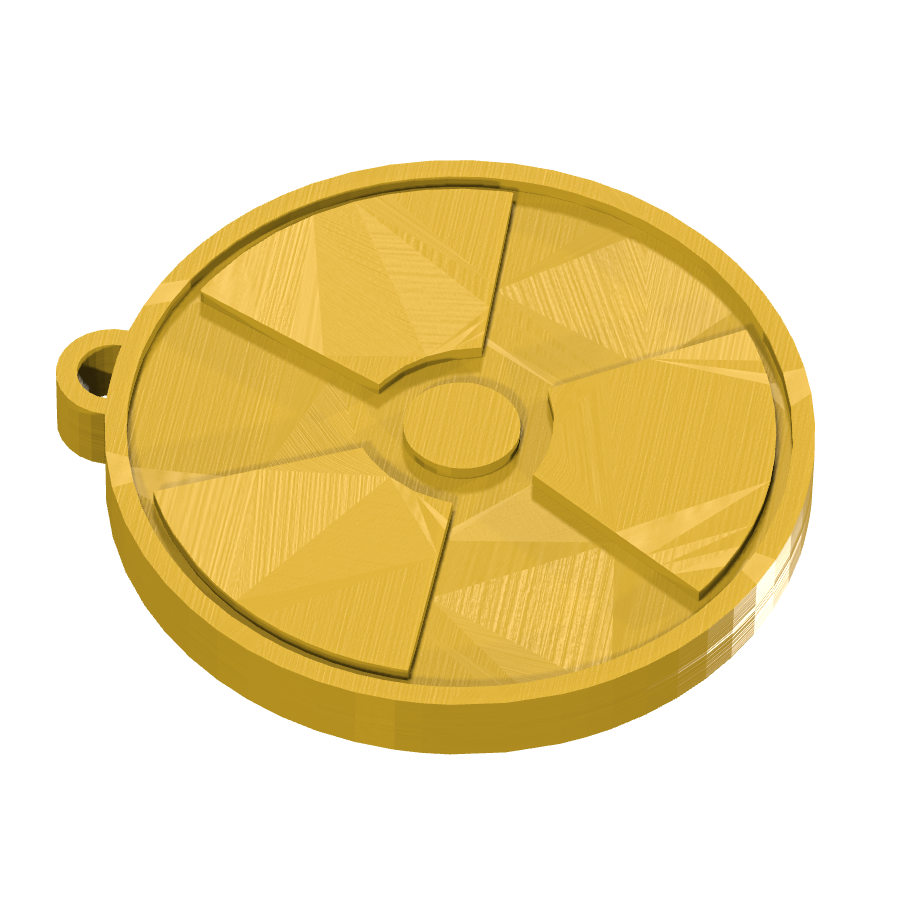 bild nr 7 på produkten: En unik nyckelring med kärnkraftstema, inspirerad från den spännande världen av energiproduktion, där den ikoniska loggan för kärnreaktorer står som symbol för innovation och teknisk framåtanda, passande för alla som är teknikintresserade eller vill visa