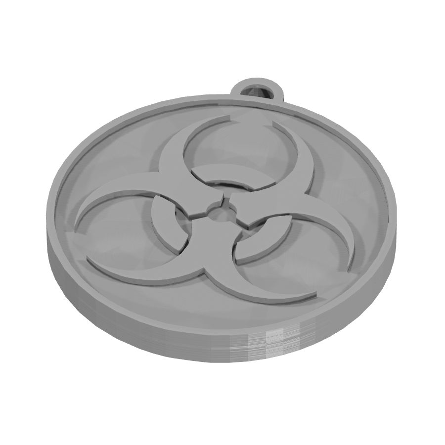 bild nr 1 på produkten: Nyckelring med kärnreaktorlogga inspirerad från vetenskap och teknik, perfekt för fans av energi och hållbarhet, som vill visa sitt stöd för en säker och effektiv energikälla, tillverkad med 3D-printteknik för en detaljerad och exakt design