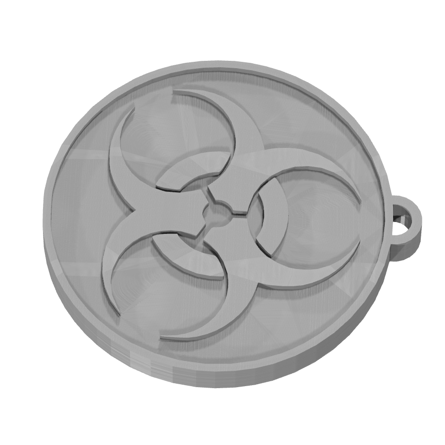 bild nr 3 på produkten: Nyckelring med kärnreaktorlogga inspirerad från vetenskap och teknik, perfekt för fans av energi och hållbarhet, som vill visa sitt stöd för en säker och effektiv energikälla, tillverkad med 3D-printteknik för en detaljerad och exakt design