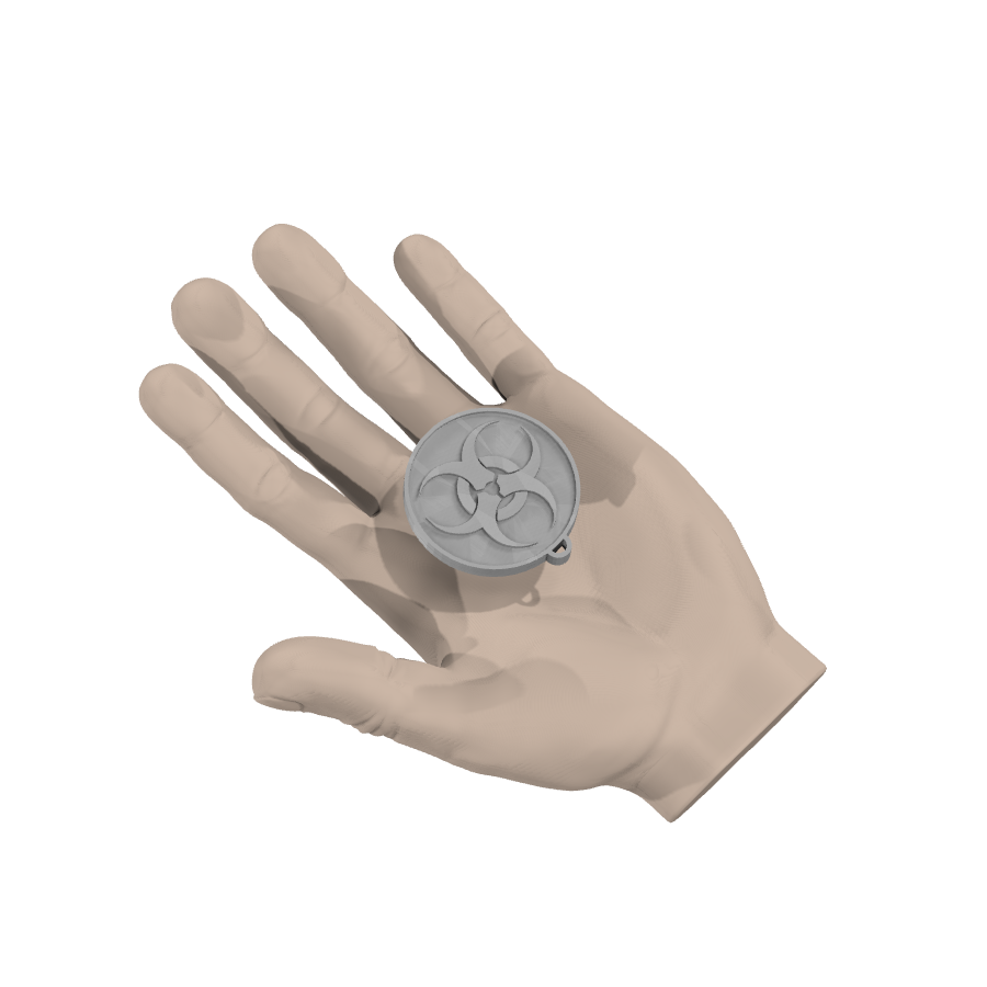 bild nr 4 på produkten: Nyckelring med kärnreaktorlogga inspirerad från vetenskap och teknik, perfekt för fans av energi och hållbarhet, som vill visa sitt stöd för en säker och effektiv energikälla, tillverkad med 3D-printteknik för en detaljerad och exakt design