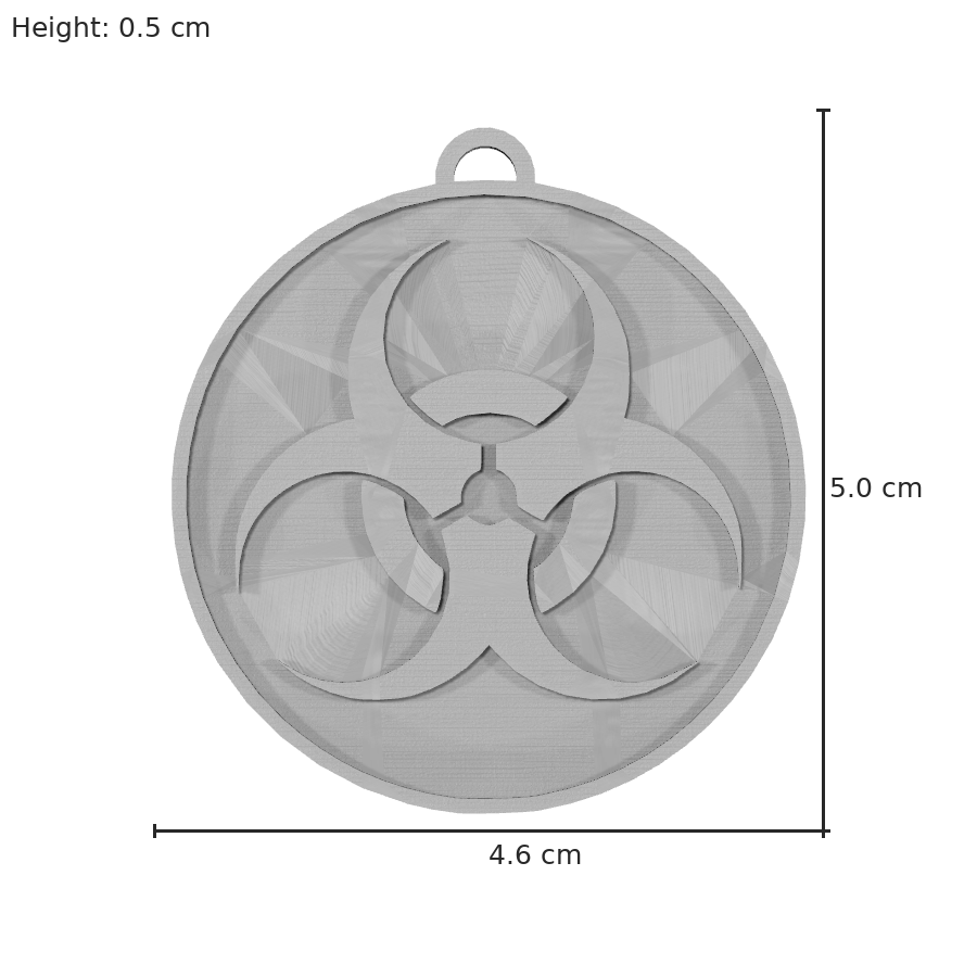 bild nr 8 på produkten: Nyckelring med kärnreaktorlogga inspirerad från vetenskap och teknik, perfekt för fans av energi och hållbarhet, som vill visa sitt stöd för en säker och effektiv energikälla, tillverkad med 3D-printteknik för en detaljerad och exakt design