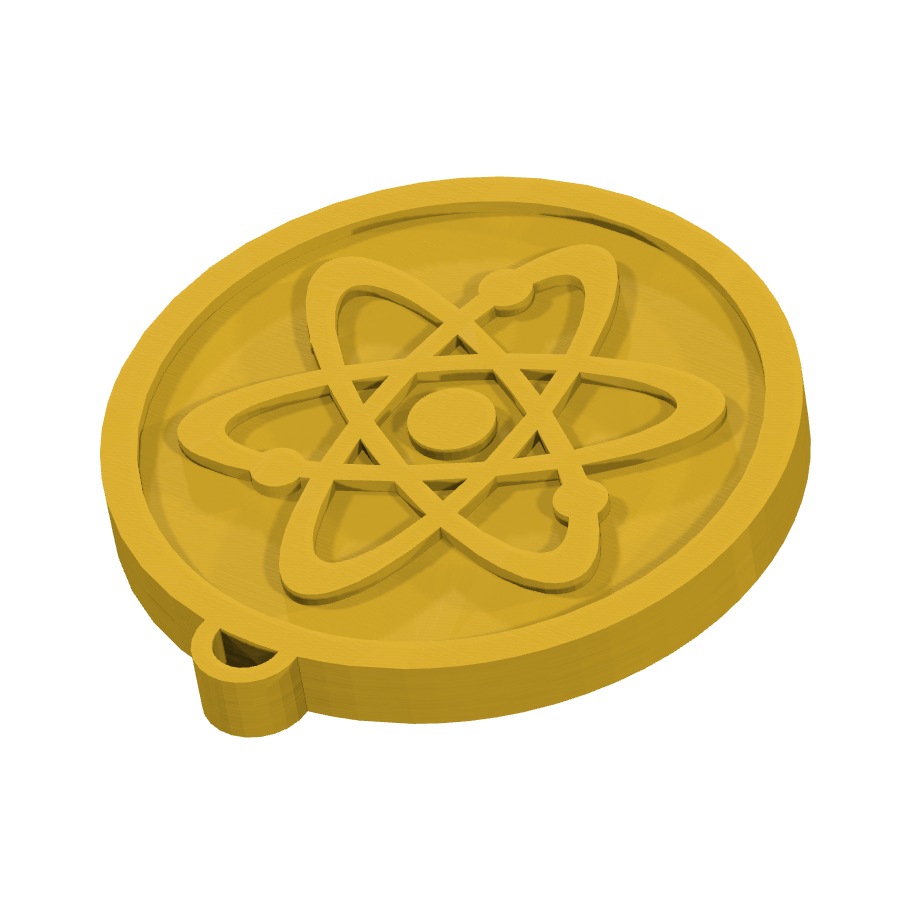 bild nr 6 på produkten: Nyckelring med kärnreaktorlogga, inspirerad från kärnkraft och teknologi, perfekt för ingenjörer och science fiction-fans som vill visa sin passion för energiproduktion och innovativa lösningar i en hållbar framtid