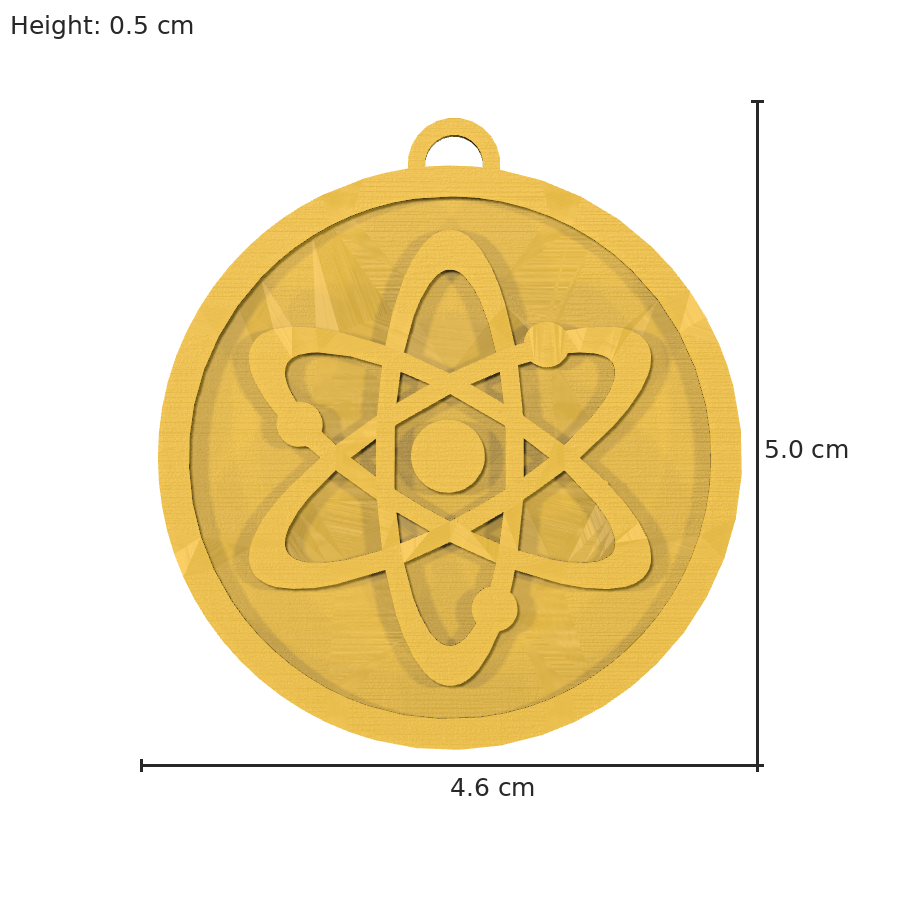 bild nr 8 på produkten: Nyckelring med kärnreaktorlogga, inspirerad från kärnkraft och teknologi, perfekt för ingenjörer och science fiction-fans som vill visa sin passion för energiproduktion och innovativa lösningar i en hållbar framtid
