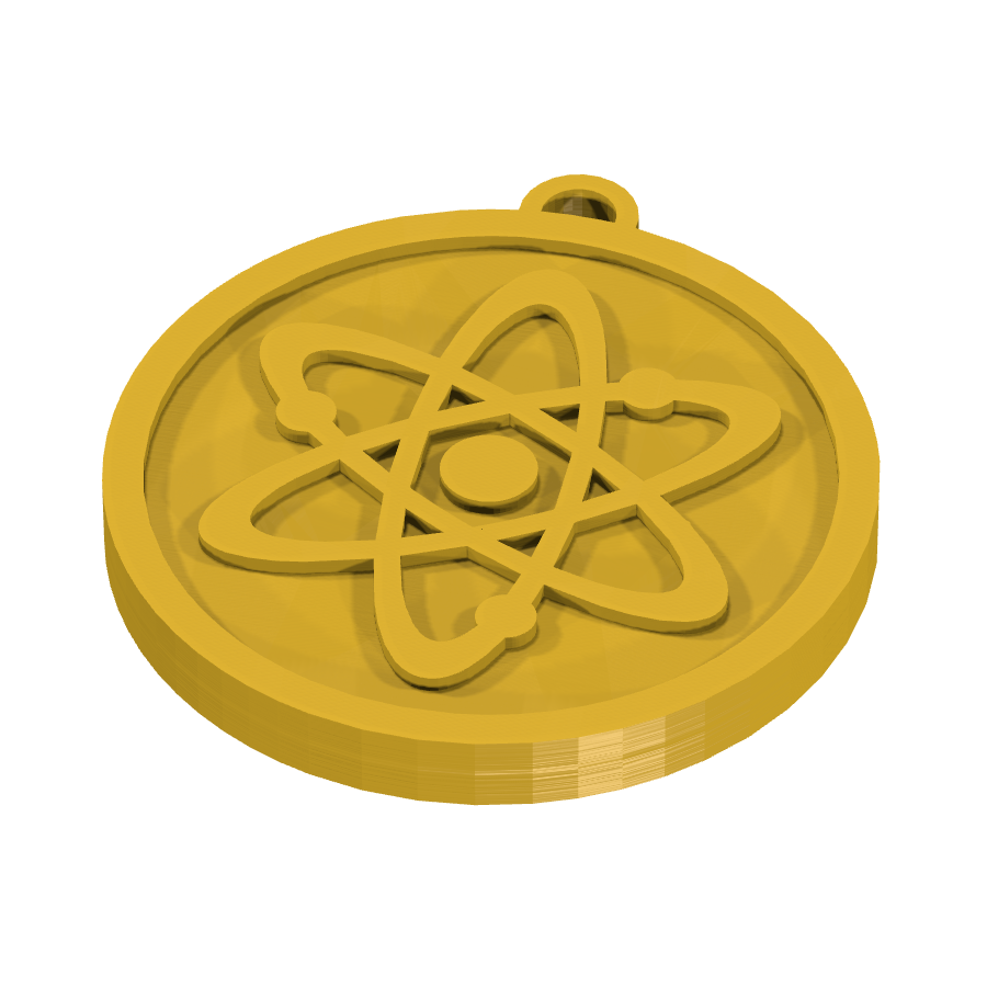 bild nr 1 på produkten: Nyckelring med kärnreaktorlogga, inspirerad från kärnkraft och teknologi, perfekt för ingenjörer och science fiction-fans som vill visa sin passion för energiproduktion och innovativa lösningar i en hållbar framtid