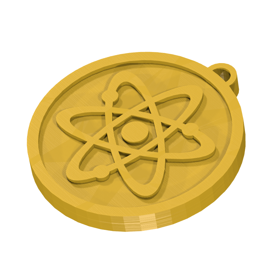 bild nr 2 på produkten: Nyckelring med kärnreaktorlogga, inspirerad från kärnkraft och teknologi, perfekt för ingenjörer och science fiction-fans som vill visa sin passion för energiproduktion och innovativa lösningar i en hållbar framtid