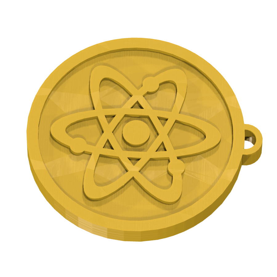 bild nr 3 på produkten: Nyckelring med kärnreaktorlogga, inspirerad från kärnkraft och teknologi, perfekt för ingenjörer och science fiction-fans som vill visa sin passion för energiproduktion och innovativa lösningar i en hållbar framtid