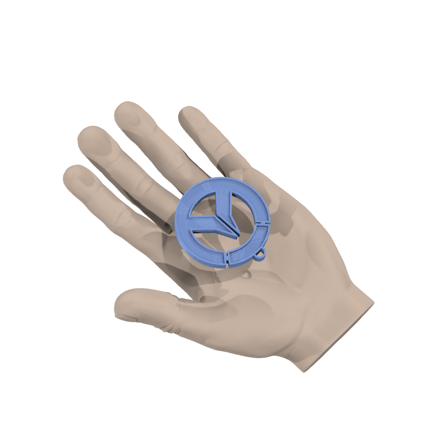 bild nr 4 på produkten: Nyckelring med Overwatch-motiv, inspirerad från det populära onlinespelet med samma namn, där spelare kan välja mellan olika hjältar med unika förmågor, perfekt för fans av spelet som vill visa sin entusiasm och lojalitet