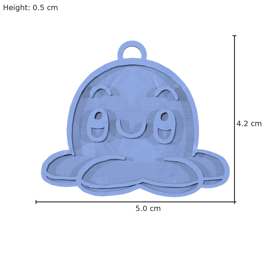 bild nr 8 på produkten: En nyckelring i form av en charmig bläckfisk, inspirerad från havets underbara värld, perfekt för alla som älskar marina djur och vill ha en unik och funktionell accessoar som ger en personlig touch