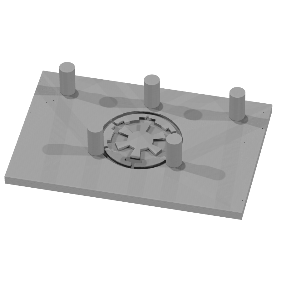 bild nr 1 på produkten: Väggmonterad nyckelringshållare i form av ett Star Wars-inspirerat imperiemotiv, tillverkad med 3D-printning för att ge din heminredning en touch av science fiction och funktion för att samla dina nycklar på ett snyggt sätt