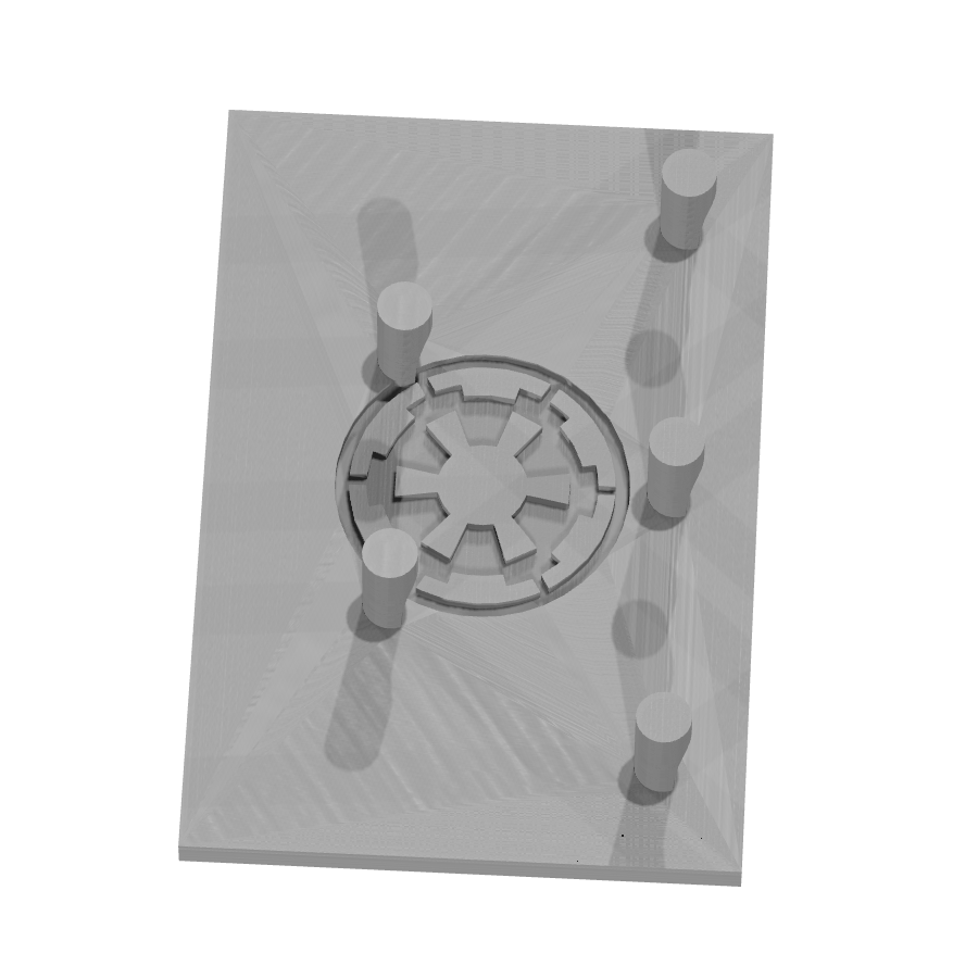 bild nr 3 på produkten: Väggmonterad nyckelringshållare i form av ett Star Wars-inspirerat imperiemotiv, tillverkad med 3D-printning för att ge din heminredning en touch av science fiction och funktion för att samla dina nycklar på ett snyggt sätt