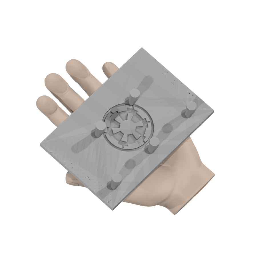 bild nr 4 på produkten: Väggmonterad nyckelringshållare i form av ett Star Wars-inspirerat imperiemotiv, tillverkad med 3D-printning för att ge din heminredning en touch av science fiction och funktion för att samla dina nycklar på ett snyggt sätt