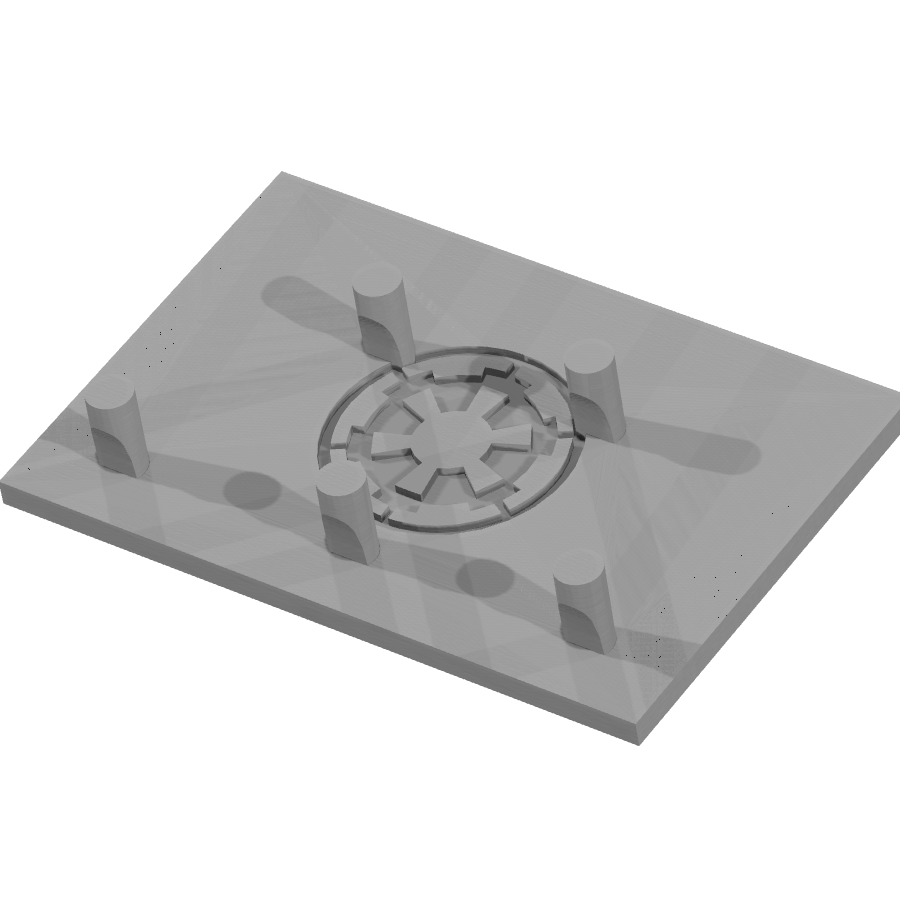 bild nr 6 på produkten: Väggmonterad nyckelringshållare i form av ett Star Wars-inspirerat imperiemotiv, tillverkad med 3D-printning för att ge din heminredning en touch av science fiction och funktion för att samla dina nycklar på ett snyggt sätt